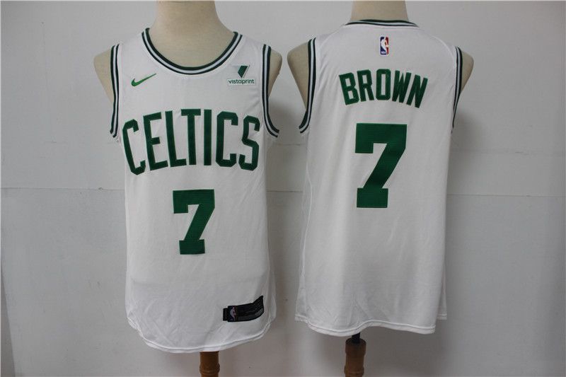 Men Boston Celtics #7 Brown White 2021 Nike Game NBA Jersey